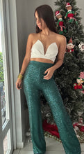 Load image into Gallery viewer, Green Sequin Pants
